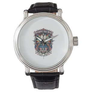 Montre Aigle Patriotique Fin Du Monde Crâne Zombie Apocal