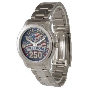 Montre Aigle royal USA 250 Drapeau patriotique Strass