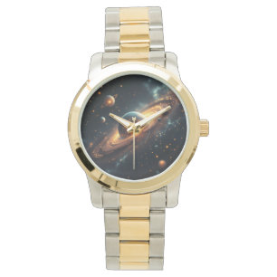 Montre AiKo Beats™ Celestial Tempo – Gradient Phase Or