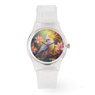 Montre Aile Iridescente Cockatiel Imaginaire Oiseau