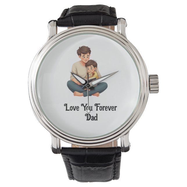 Montre Aimez-vous pour toujours, papa - Valeur masculine (devant)