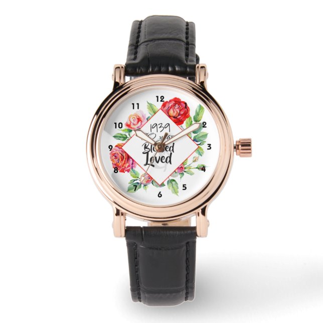 Montre AJOUTER Année de naissance Âge Cadeau d'anniversai (Recto)