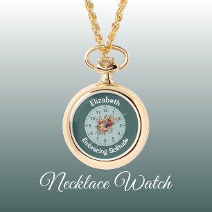 Montre Ajouter le nom floral introverti solitude vert