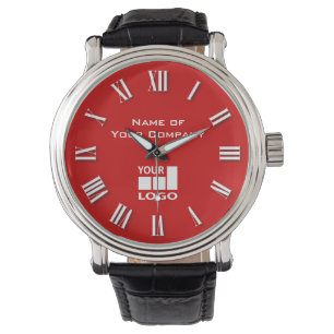Montre Ajouter votre texte et logo Numéros romains antiqu