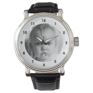 Montre Ajoutez votre photo-souvenir pour papa blanc