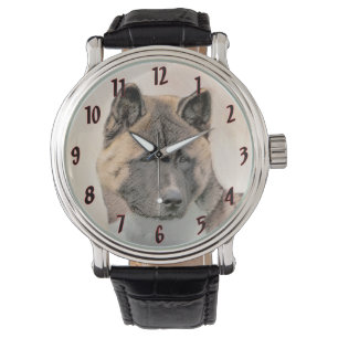 Montre Akita Peinture - Cute Original Chien Art