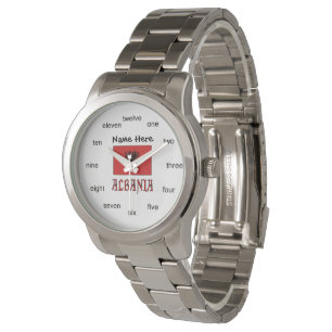 Montre Albanais Drapeau Albanais Personnalisé 