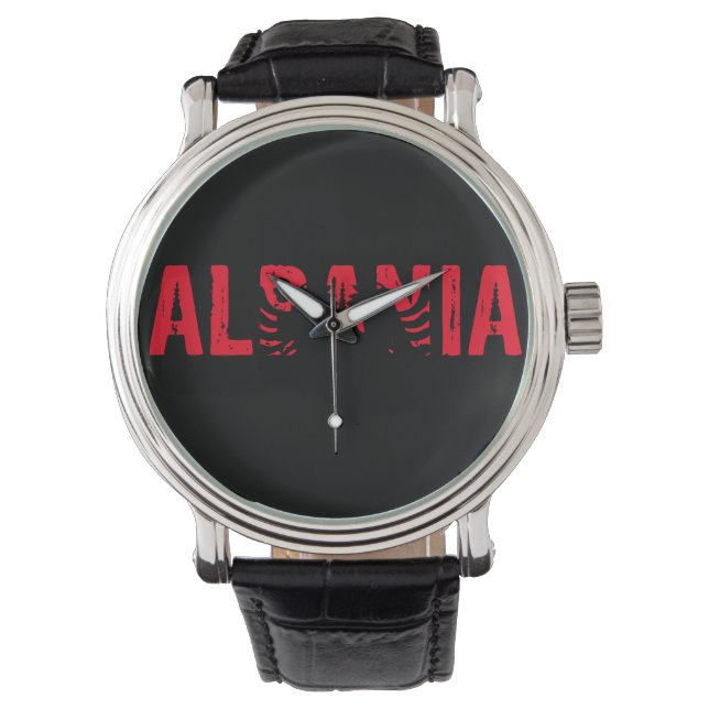 Montre Albanie, j'aime Albanie (devant)