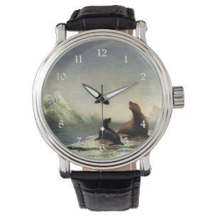 Montre Albert Bierstadt peinture, Phoques