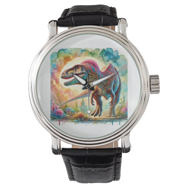 Montre Albertosaurus in watercolor style 230824AREF117 -  (devant)