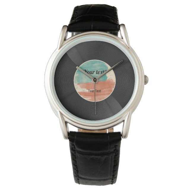 Montre Album musical Retro Vinyl Record (devant)