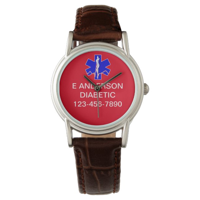 Montre Alerte d'urgence d'identification Médicale personn (devant)