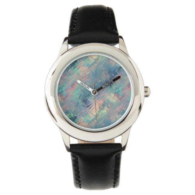 Montre Alexandrite Blue Glassy Texture (devant)