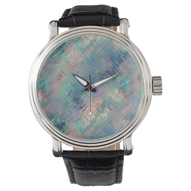 Montre Alexandrite Blue Glassy Texture (devant)