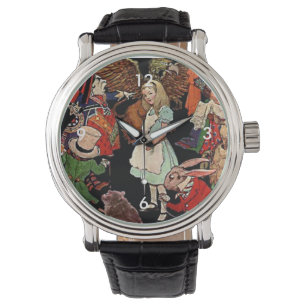 Montre Alice au pays des merveilles avec des amis Illustr
