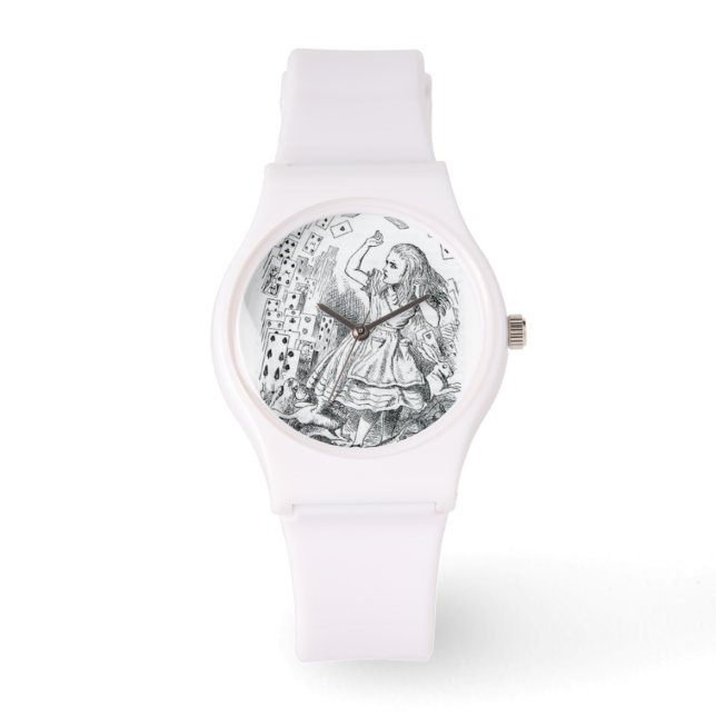 Montre Alice au pays des merveilles Jouer aux cartes (Recto)