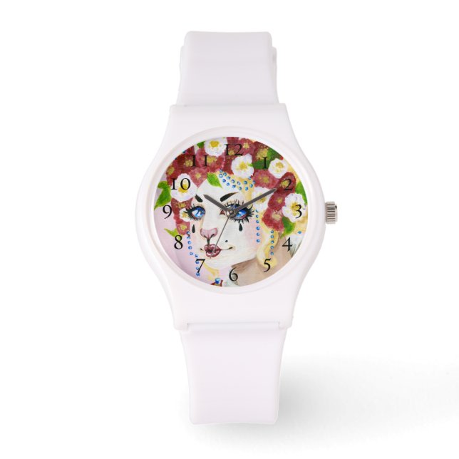 Montre Alice au pays des merveilles Peint unique (Recto)