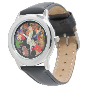Montre Alice Entourée De Personnages Wonderland