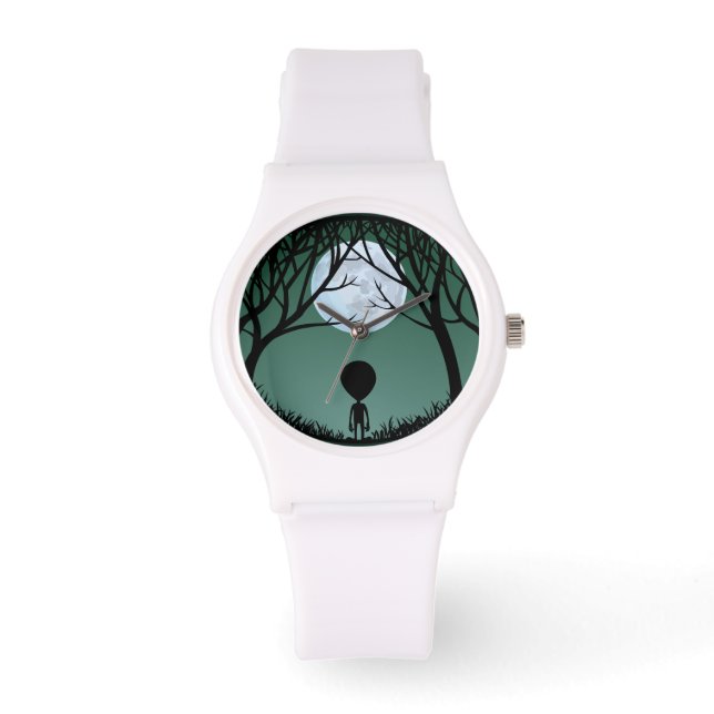 Montre Alien Watch Cute Grey Alien ET Alien Wrist Watch (Recto)