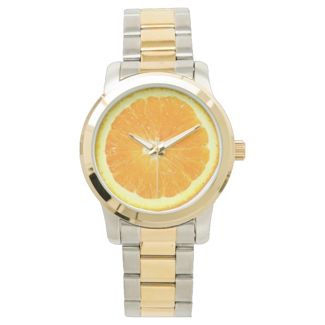 Montre Alimentation de nouveauté en tranches d'orange (devant)