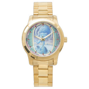 MONTRE ALLÉGATION DU MONOGRAMME FLORAL ANTIQUE VENT