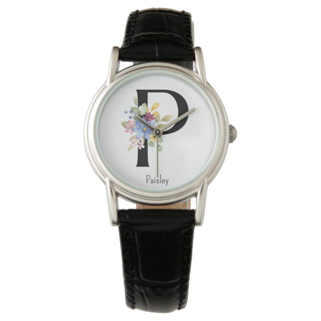 Montre Alphabet de fleurs sauvages P Watch (devant)