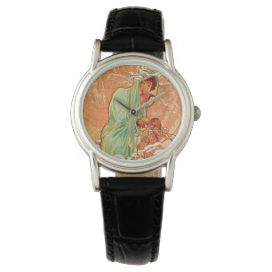 Montre Alphonse Mucha Art Nouveau Hiver