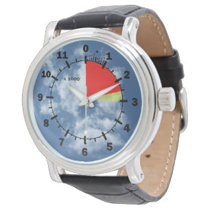 Montre Altimètre dans le poignet branché des nuages