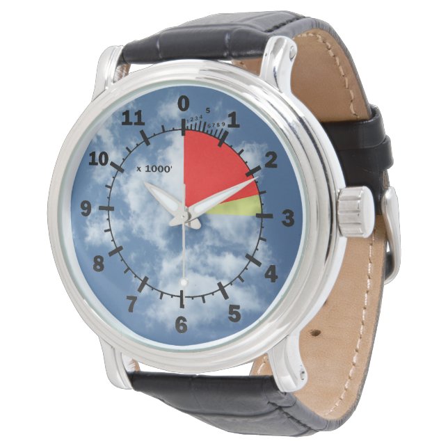 Montre Altimètre dans le poignet branché des nuages (Incliné)