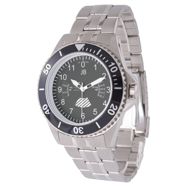 montre altimètre de l'avion (Incliné)