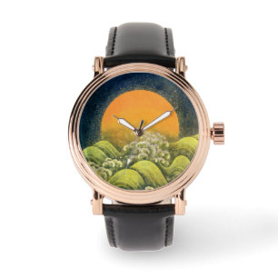 Montre AMATERASU SOLEIL GODDESS jaune vert brun noir