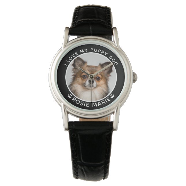 Montre Amateurs d'animaux de compagnie mignons Nom de chi (devant)