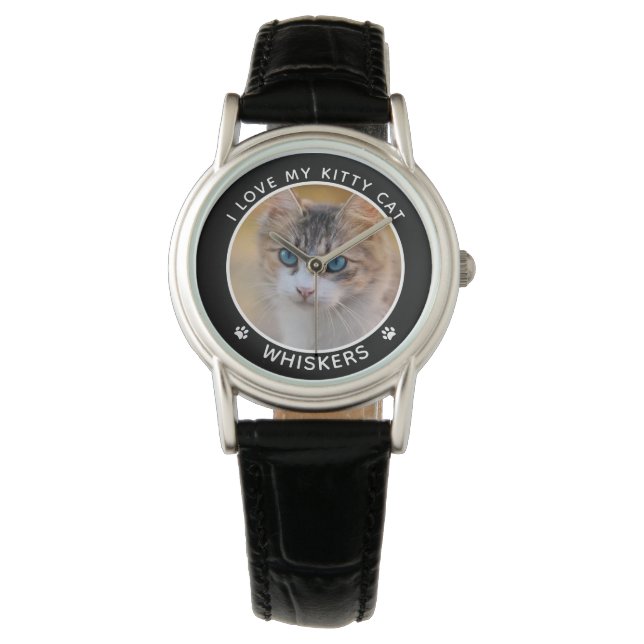 Montre Amateurs d'animaux de compagnie mignons Nom du cha (devant)