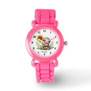 Montre Amateurs de paresse mignons ajouter un nom