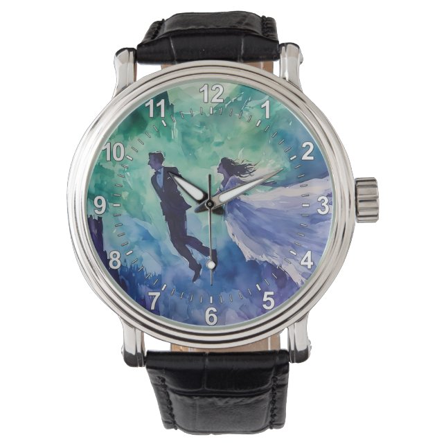 Montre Amateurs de vol - Peinture aquarelle (devant)