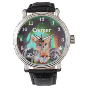 Montre Amis de la forêt de renard raton laveur skunk