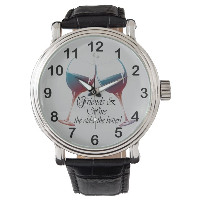 Montre Amis et vin plus âgé mieux regarder (devant)