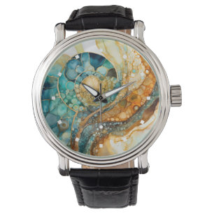Montre Ammonite Gem Fossil Watch