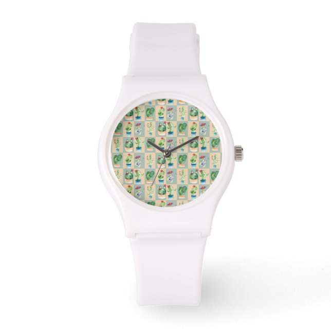 Montre amour cactus - aquarelle (Recto)