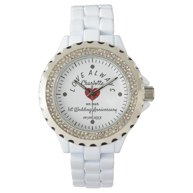 Montre Amour Toujours 1er anniversaire Mariage Garde de s (devant)