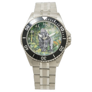 Montre Amoureux de gorilles de jungle cool