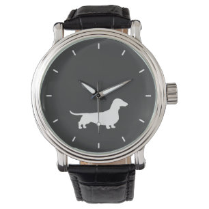 Montre Amoureux des chiens blanc de saucisse de la