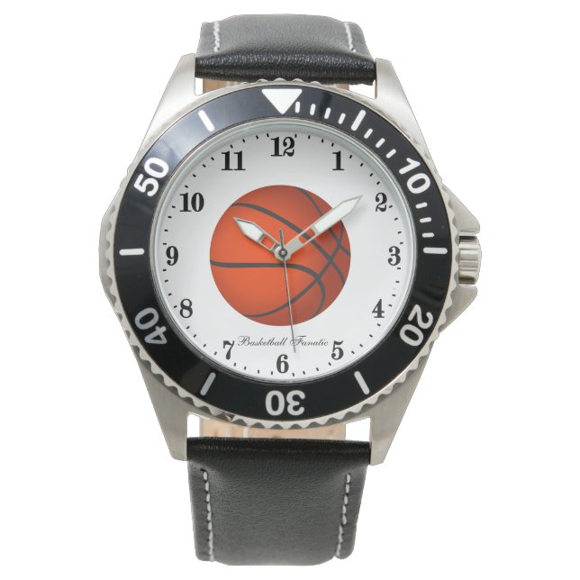 Montre Amoureux du sport de basket-ball (devant)