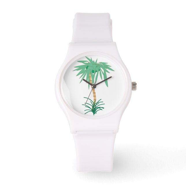 Montre Amusant Hawaiian Palm Tree Dessin animé Veille spo (Recto)