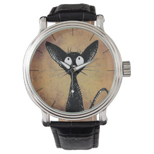 Montre Amusant petit chat noir