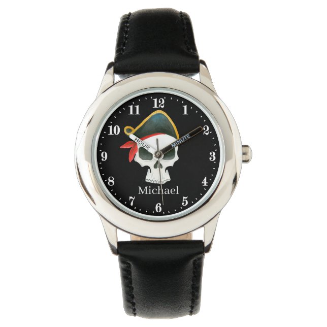 Montre amusant Pirate crâne garçons Regardez (devant)