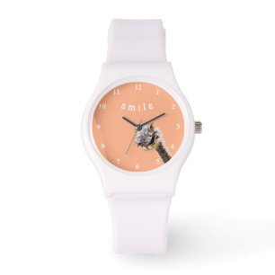 Montre amusante avec une autruche jouée joyeuse - 