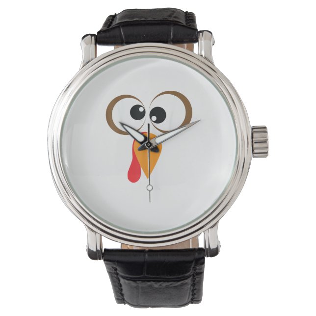Montre Amusante Famille Turquie Thanksgiving Turquie Face (devant)