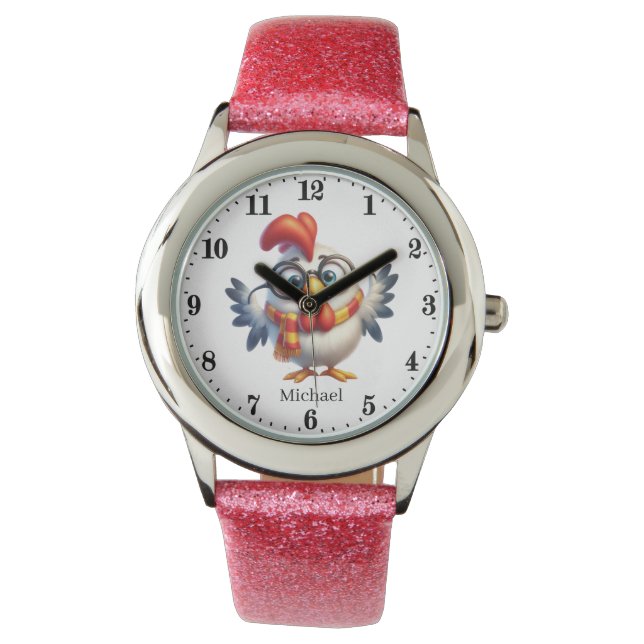 Montre Amusants enfants bots ajouter nom drôle coq (devant)