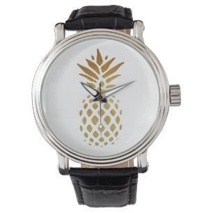Montre Ananas d'or, fruit en or